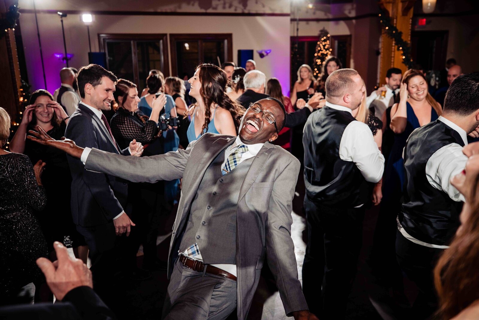 Indoor wedding party celebration