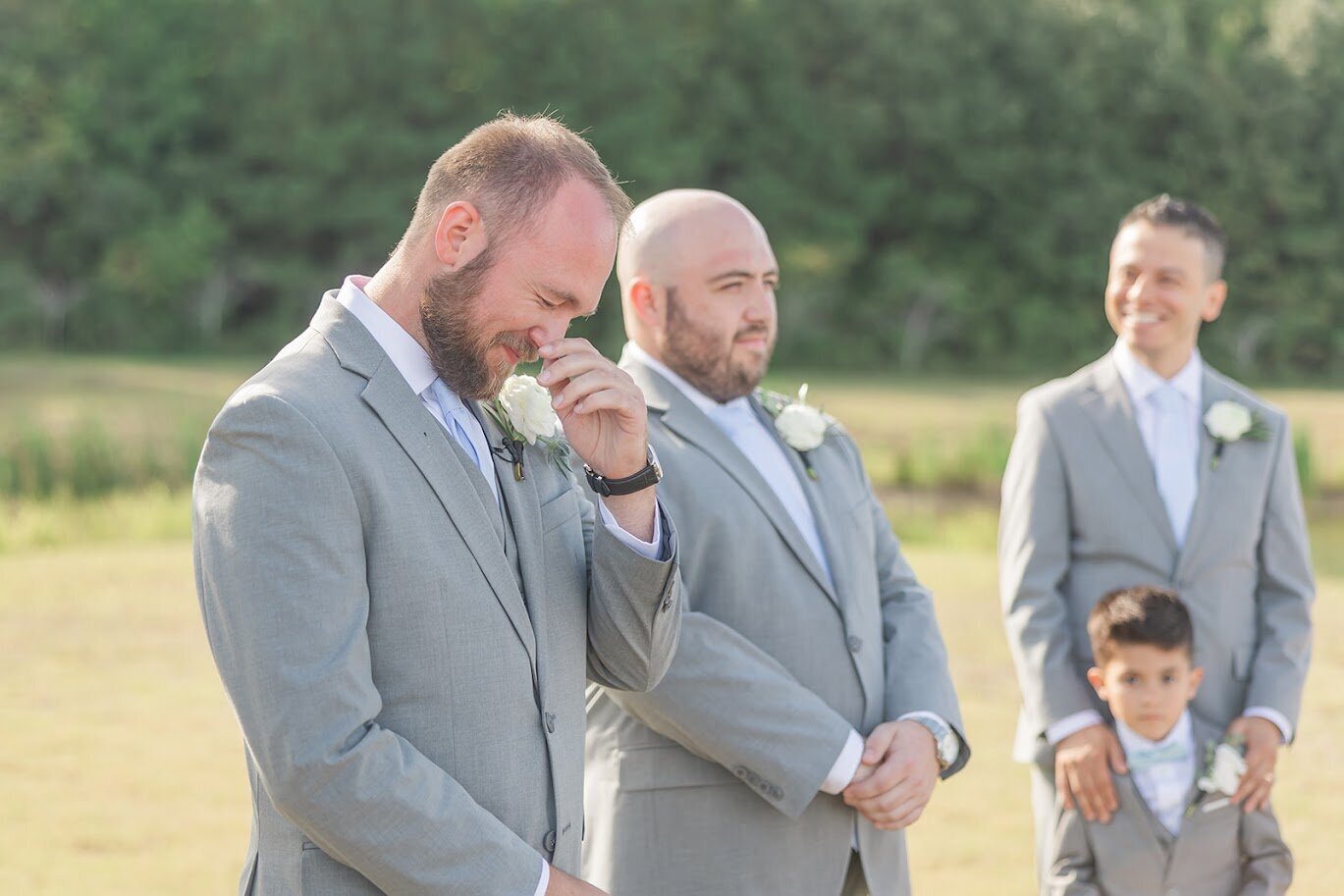 Groom-Ceremony-The-Legacy-At-Willow-Pond