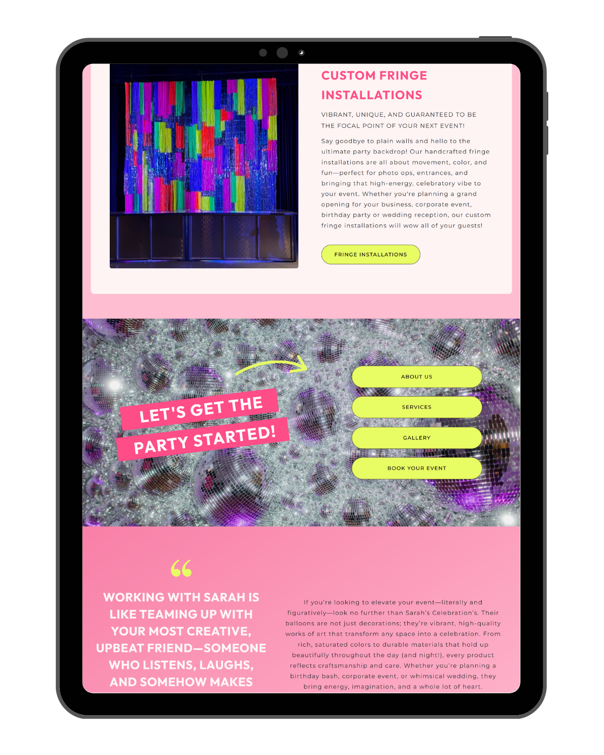 hot-pink-neon-green-event-website