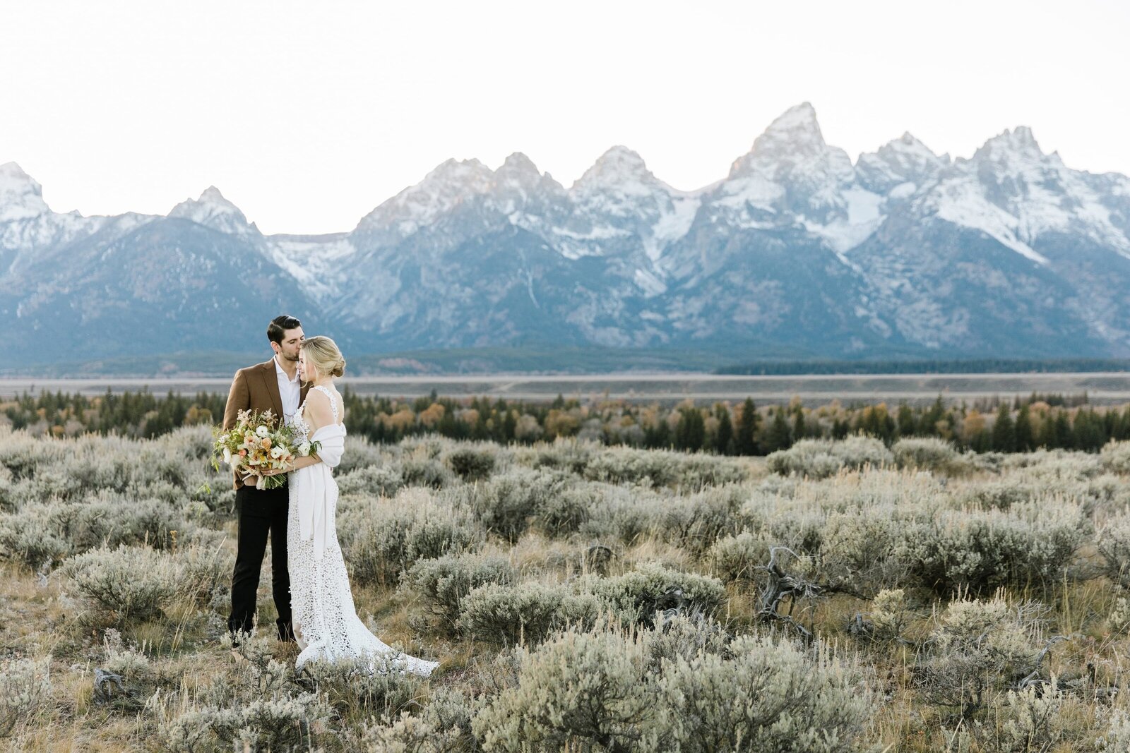 jackson hole mountain wedding photo
