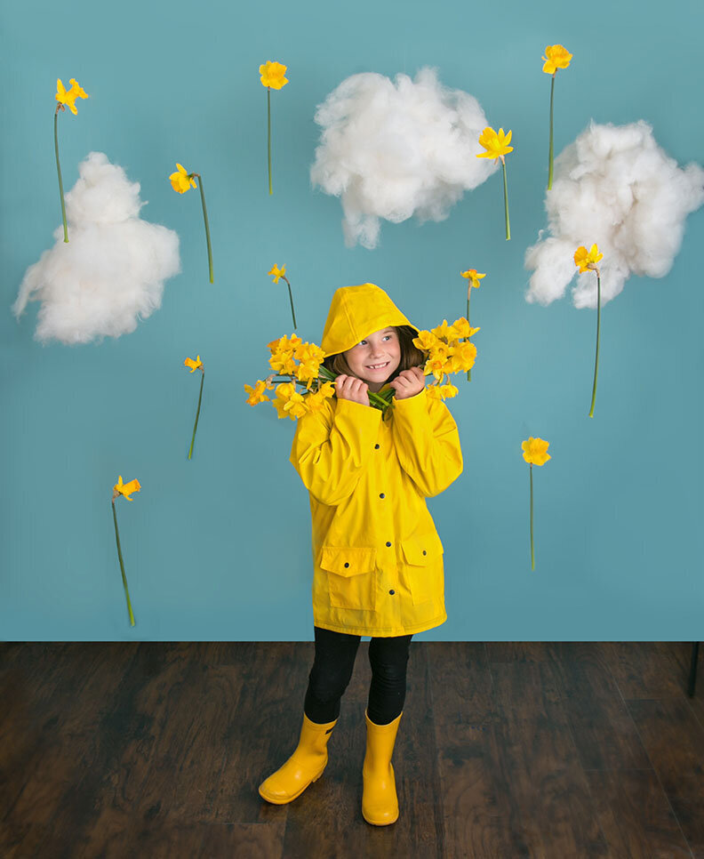 daffodils-spring-commercial-child-children-photographer-april-showers-bring-may-flowers-daffodils-raiin-boots-jackets-girls-sisters-cute-funny-sweet-creative-colorful