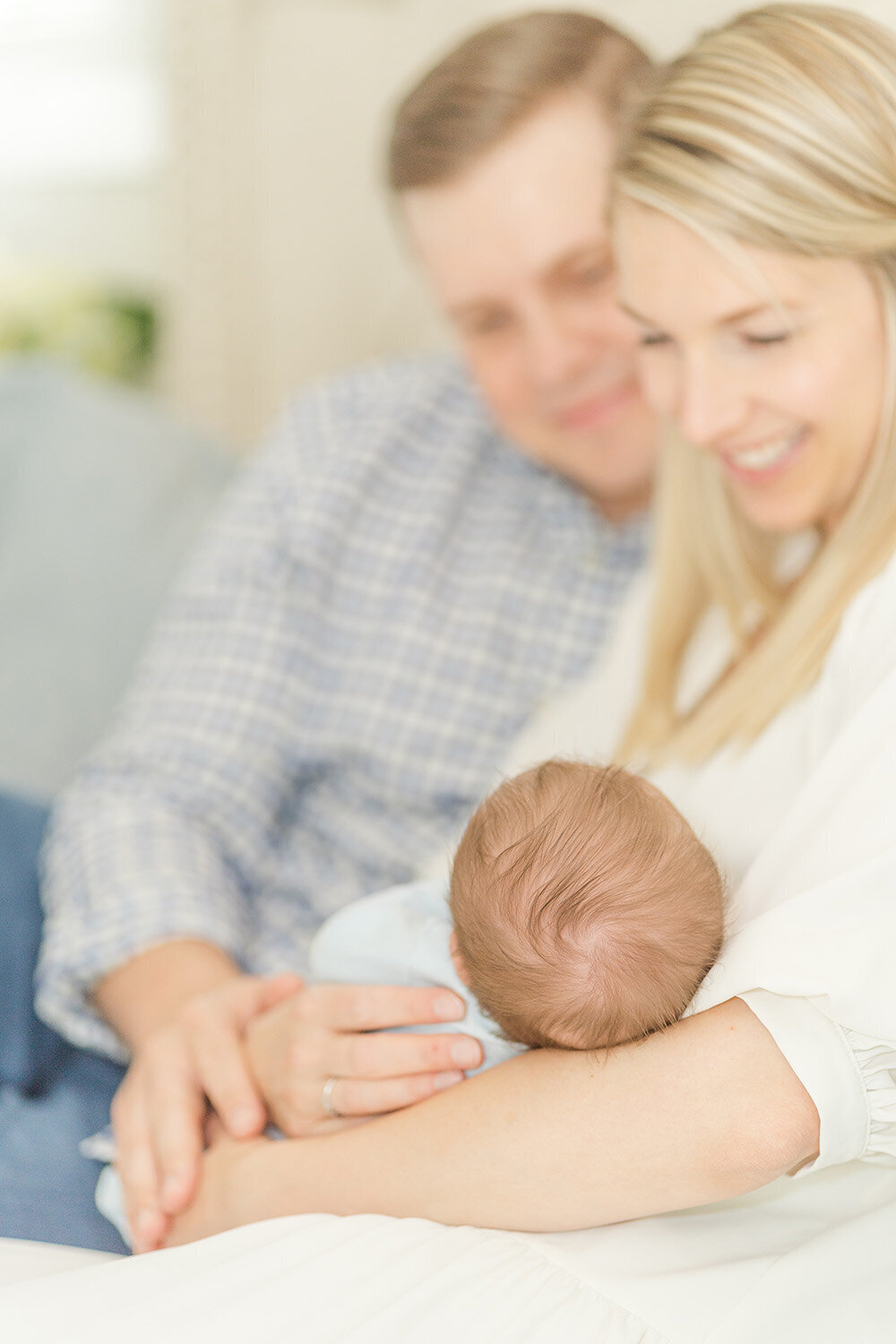 baby’s head taken by McLean, VA newborn photographer