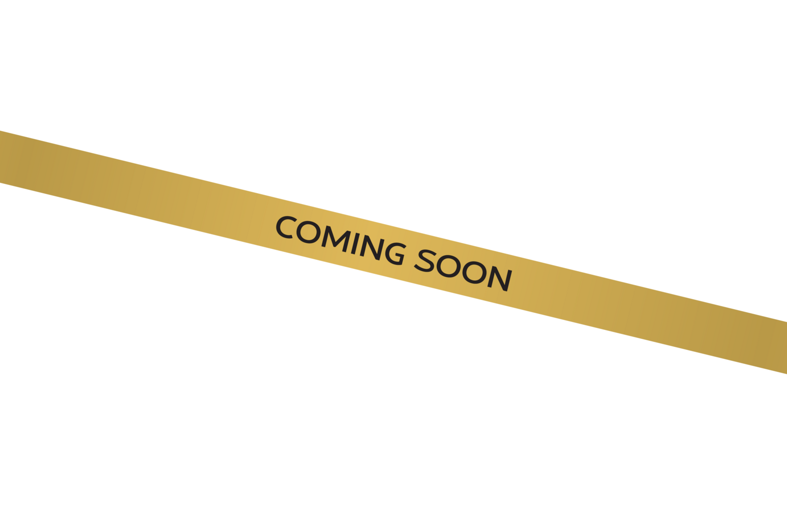 Gold Metallic coming soon banner for chartering services in Reno