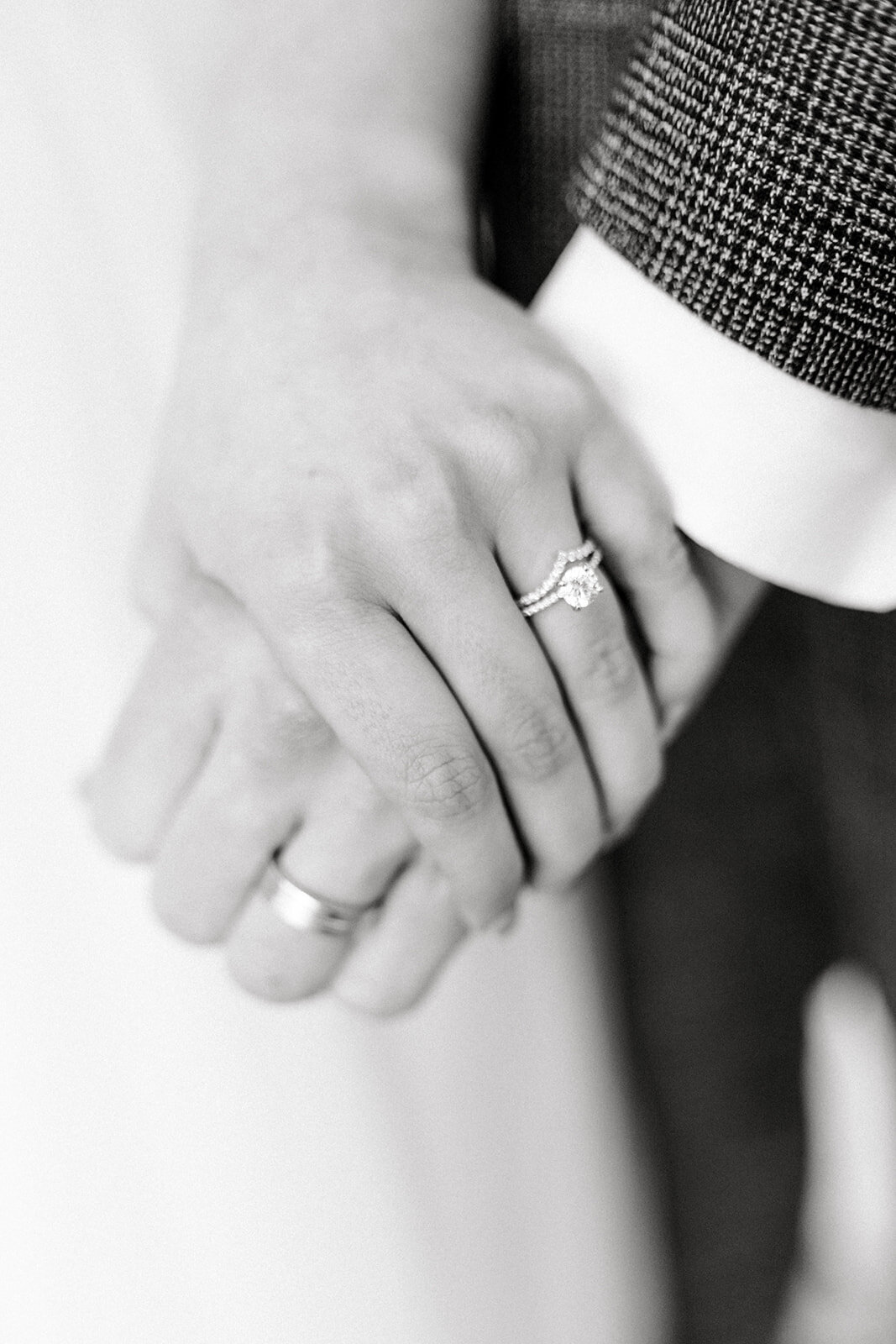 Bride and groom wedding rings at Vizcaya in Sacramento, CA