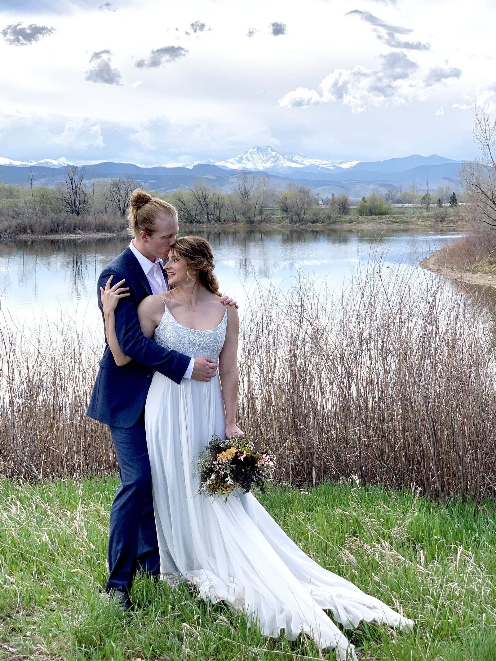 couple portraits at Longmont Colorado wedding