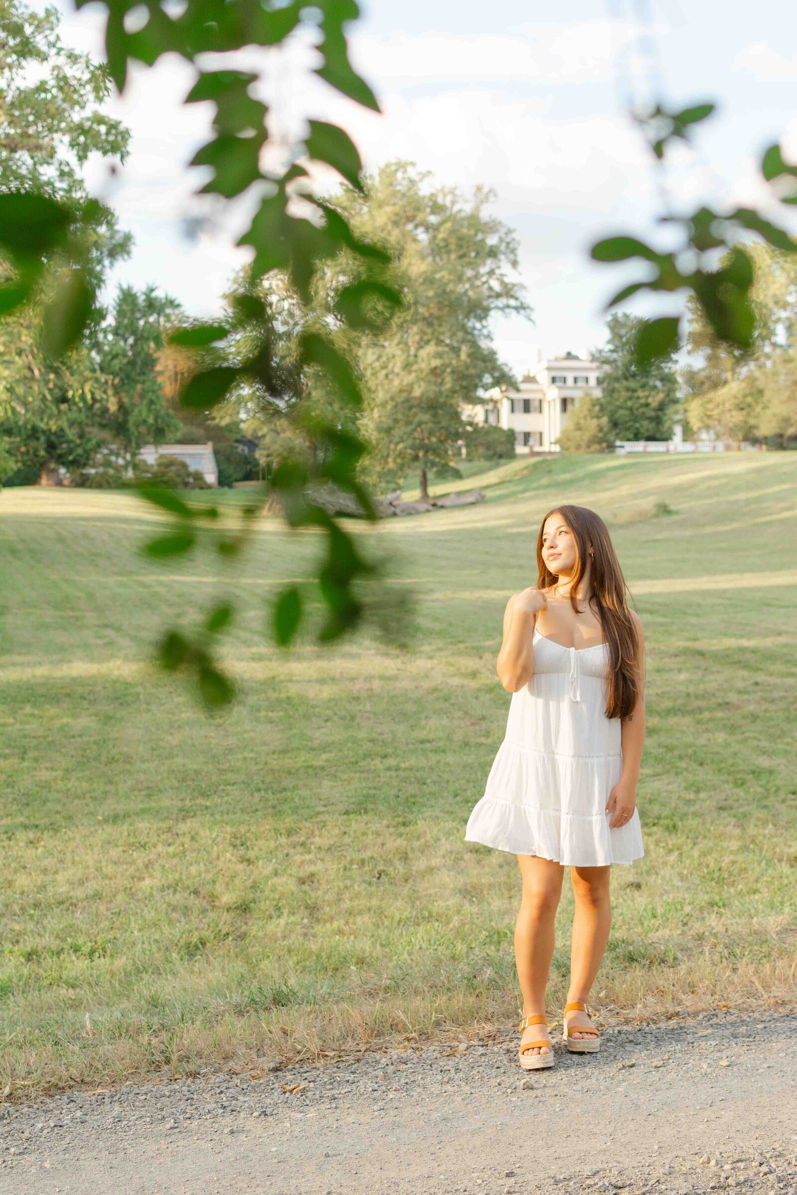 girl soaking in the sun in Leesburg, Virginia