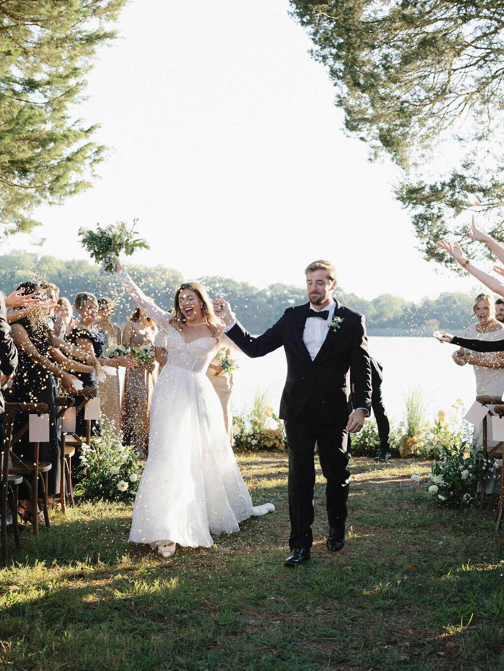 21Kate Campbell Floral Brittland waterfront tented wedding by Molly McManus photo