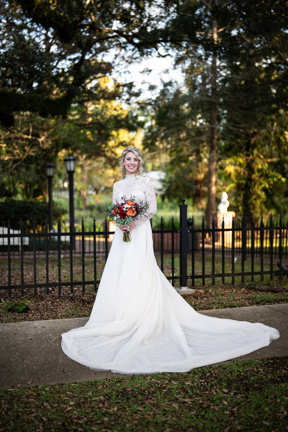 Bridal portrait in St. Martinville, Louisiana