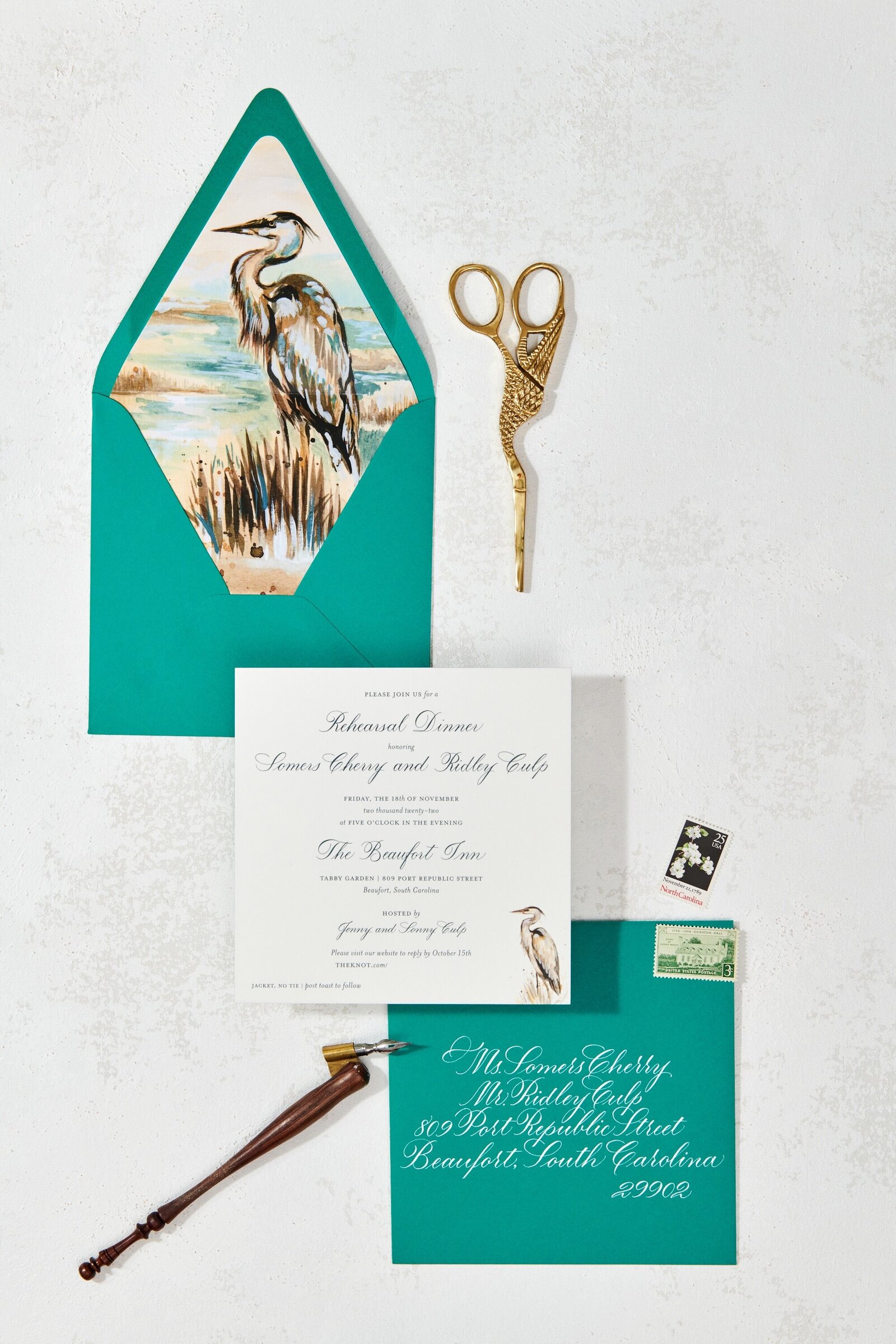 LowcountryPaperCo_Somers&Ridley_RehearsalDinnerInvitation
