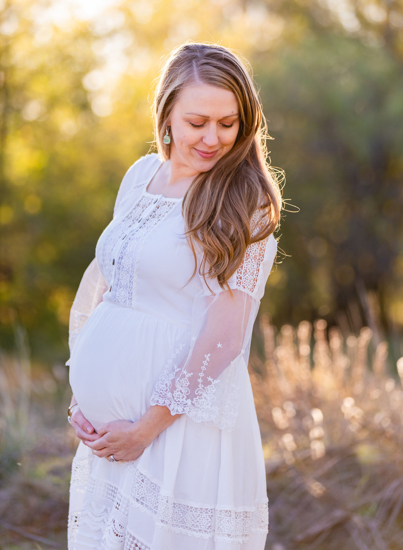 maternity in golden light