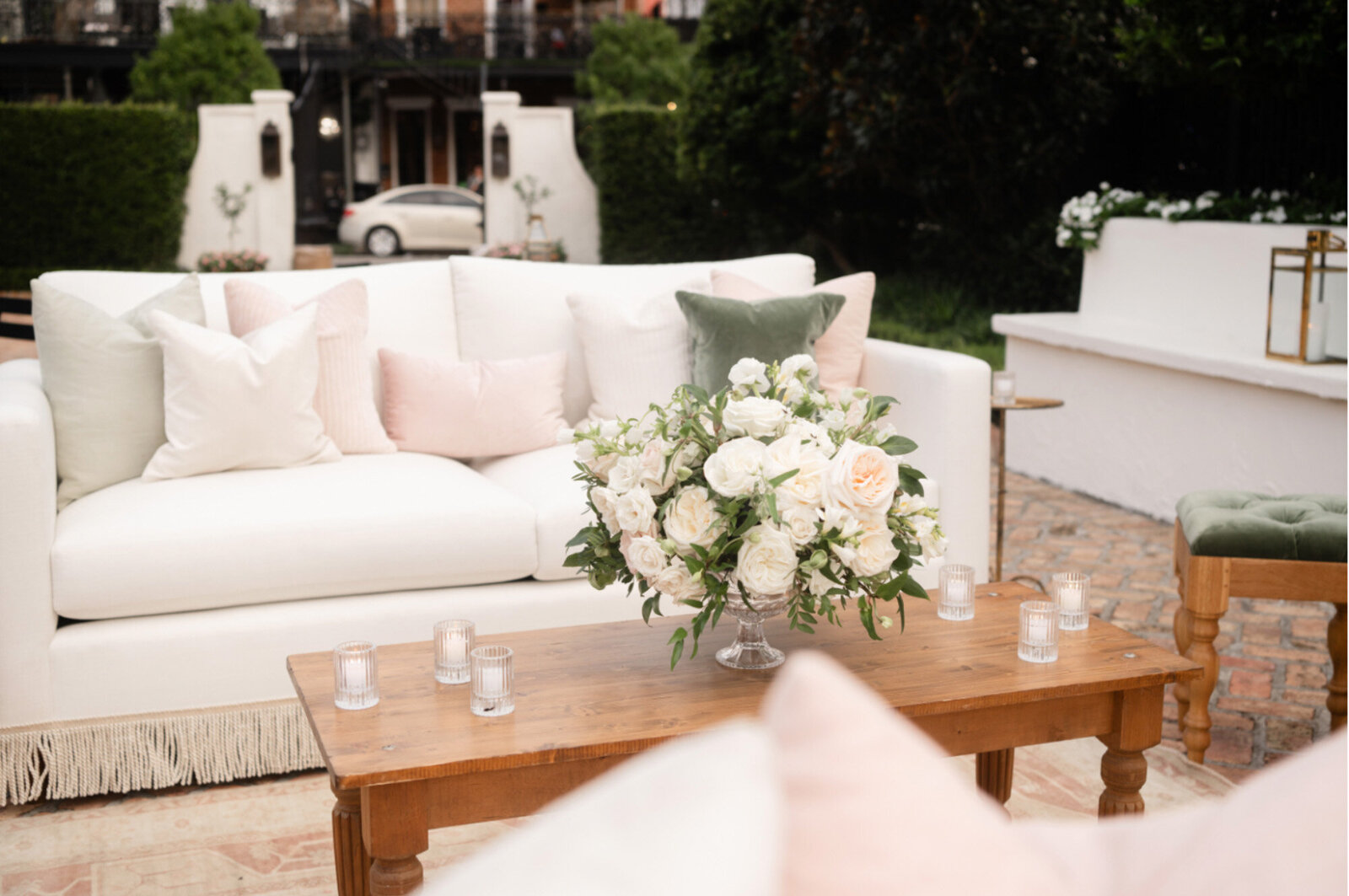 couch design at luxury wedding in New Orleans