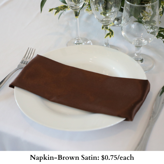Napkin-Brown Satin-200