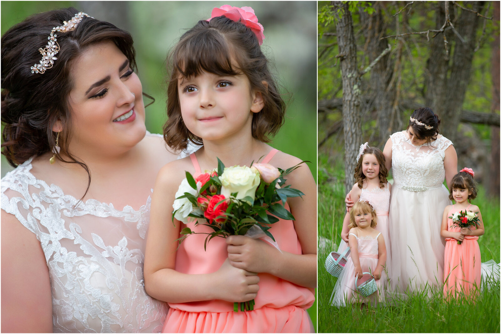 bride-flower-girls