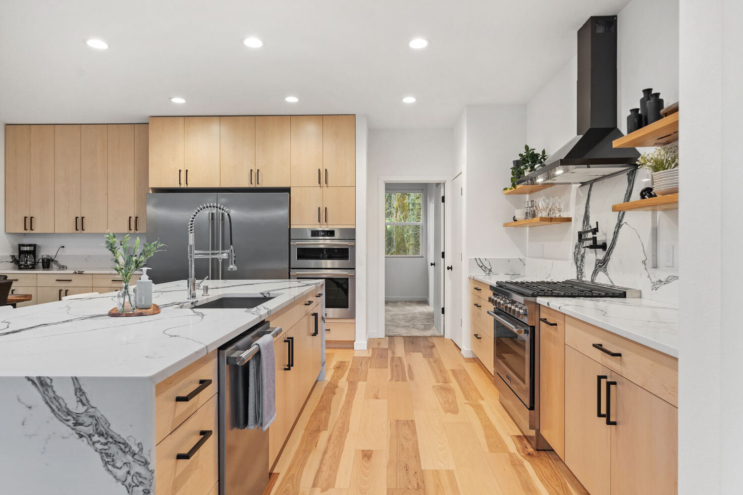 Spacious kitchen area of the cabin