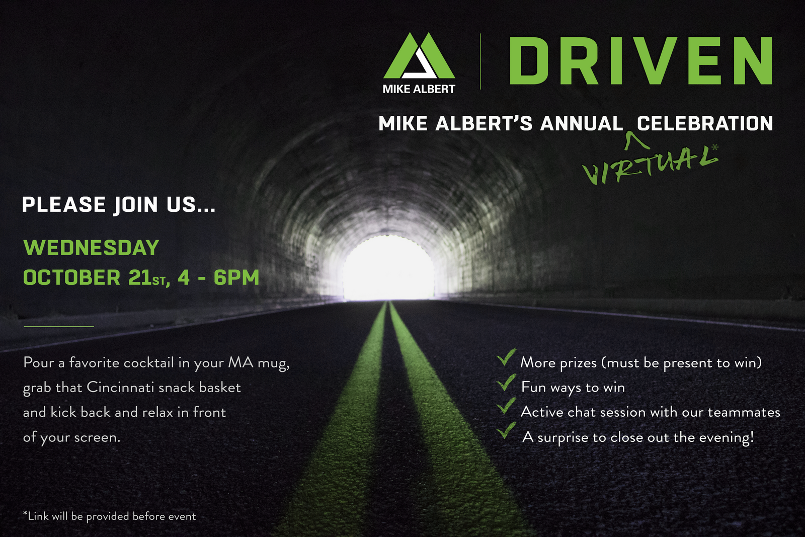 Mike Albert Driven Invitation