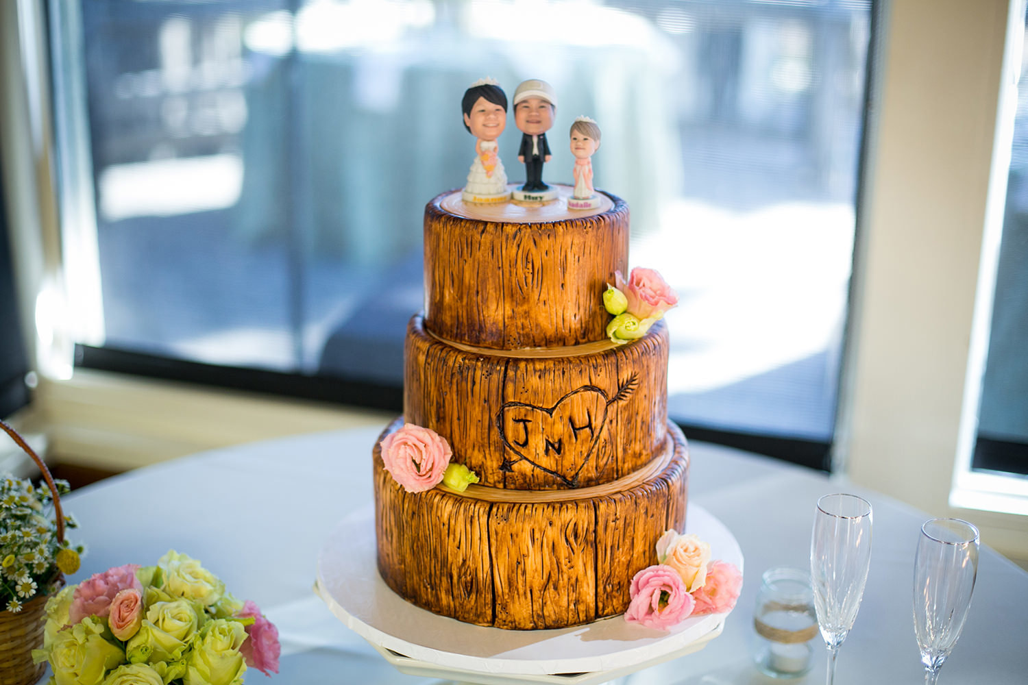 cool wood looking cake at martin johnson house