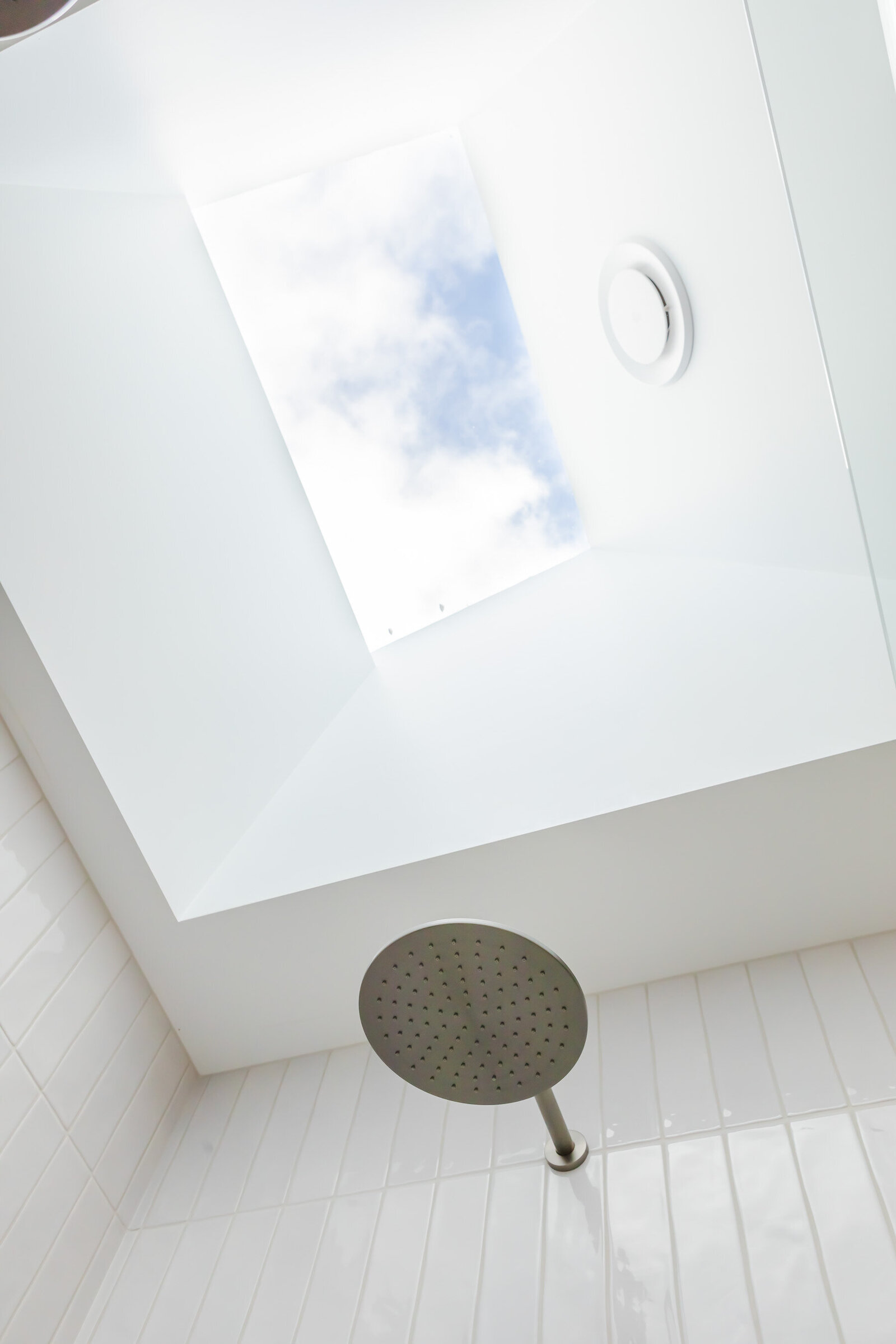 Stunning skylight feature in bathroom for custom built new home