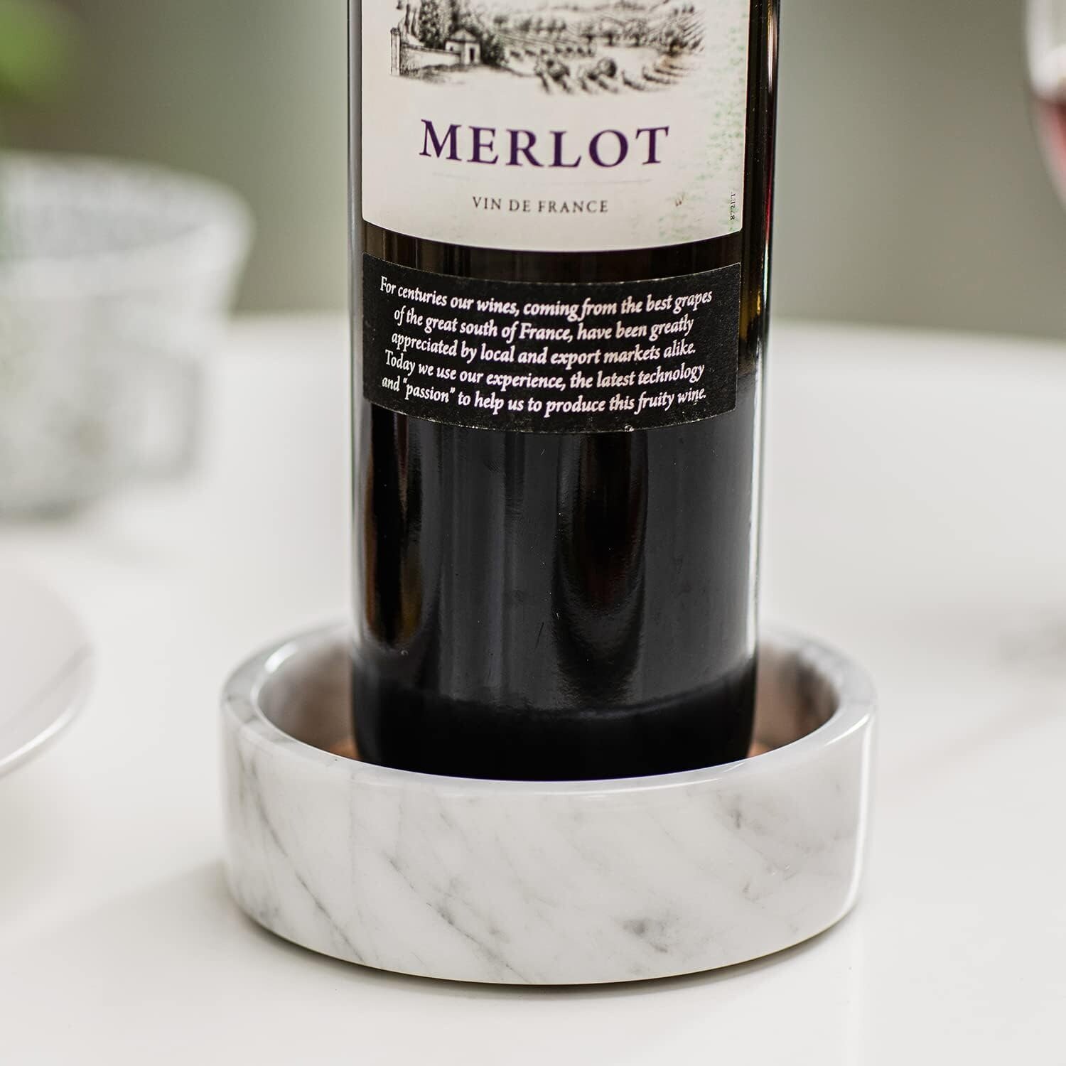 Marble Wine Bottle Coaster