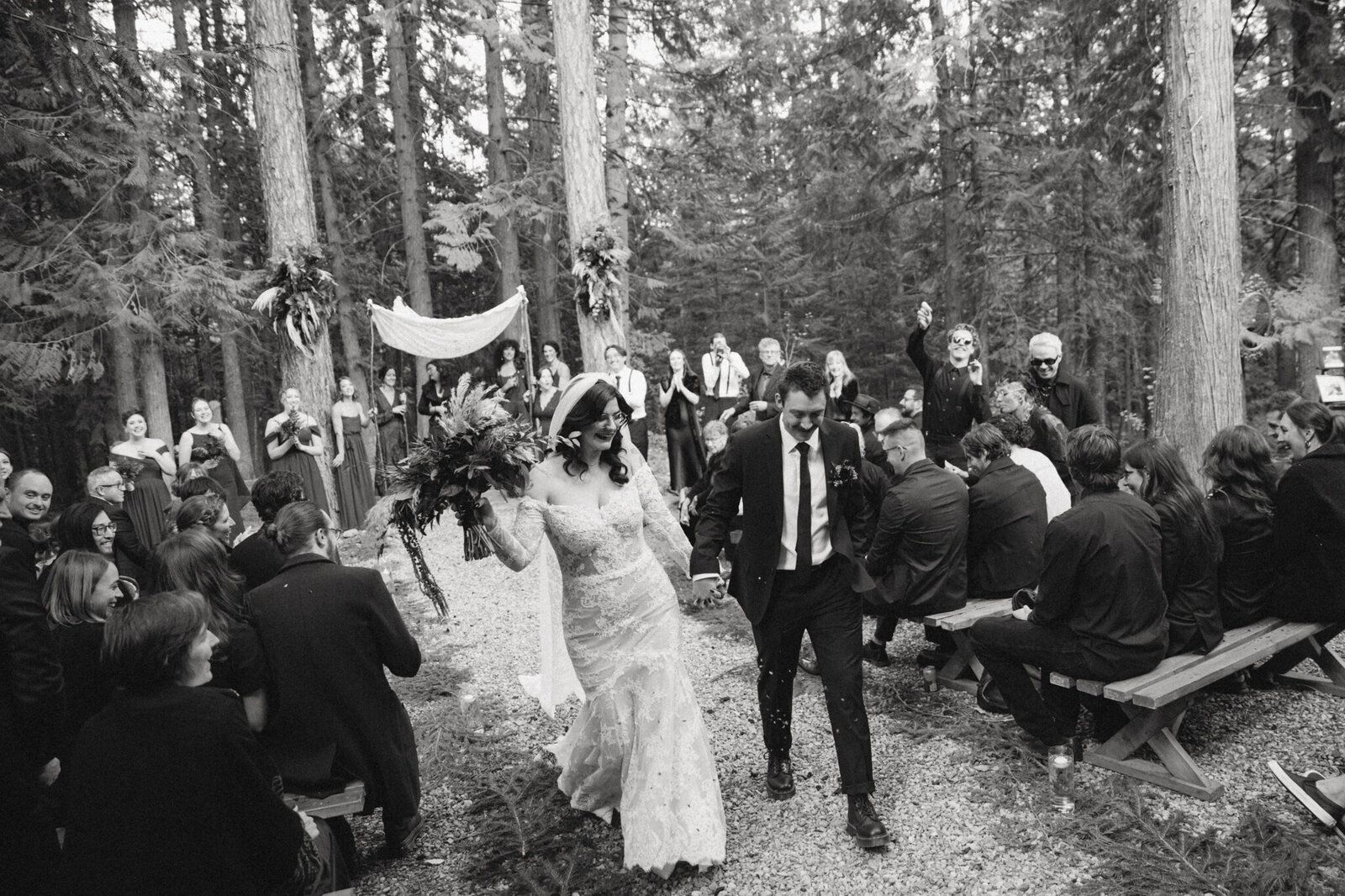 Couple at their wedding in Alberta