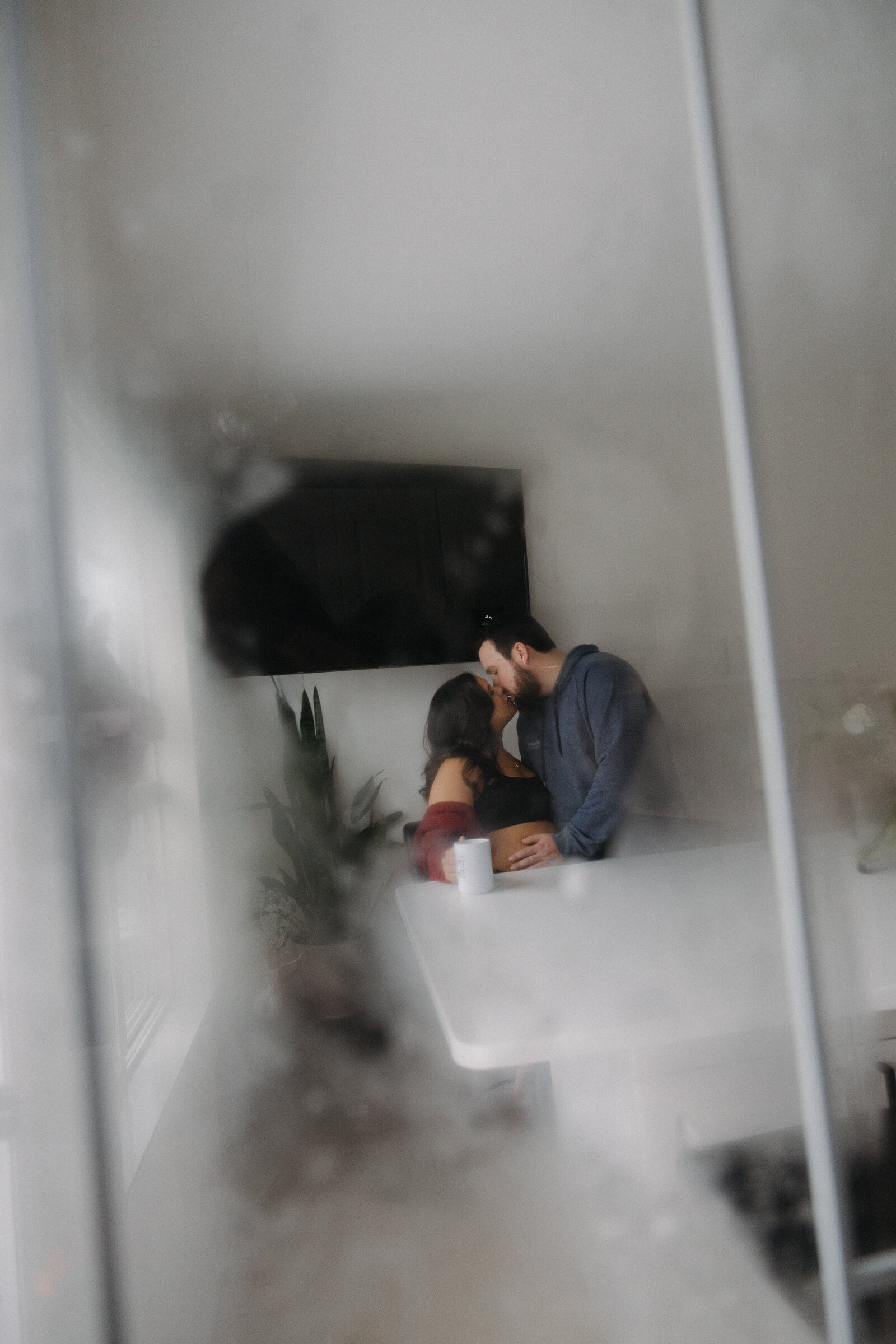 JB Photography - Intimate Romantic In-home Couples  Maternity Photoshoot Alberta Canada-76