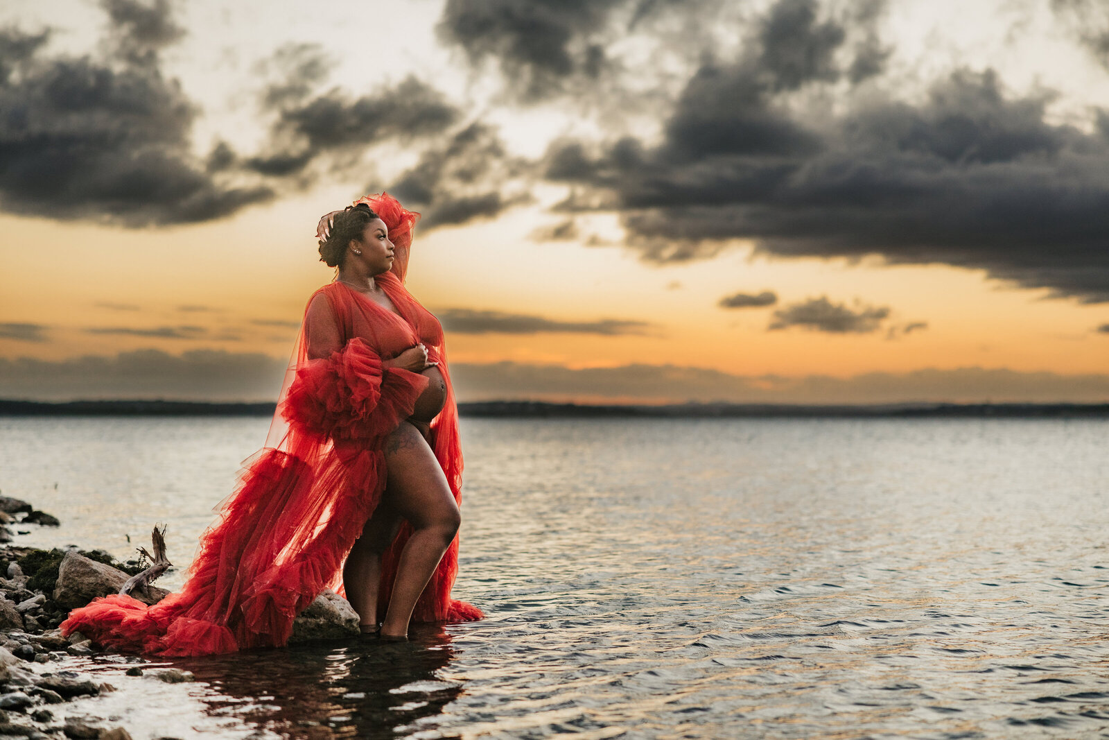 pregnant-woman-in-red-robe