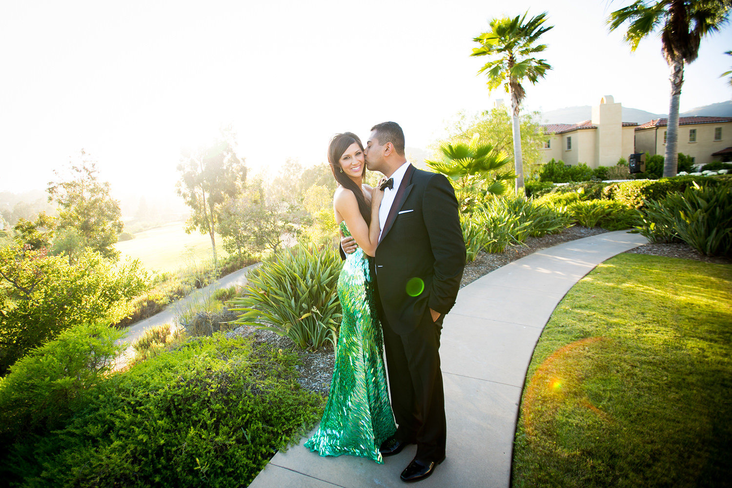 bride and groom at the crosby club beautiful light