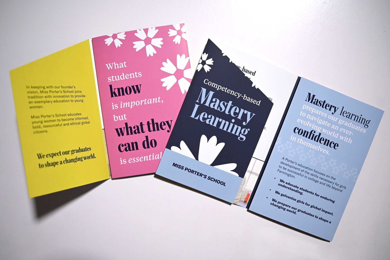 print design of an assymmetrical brochure
