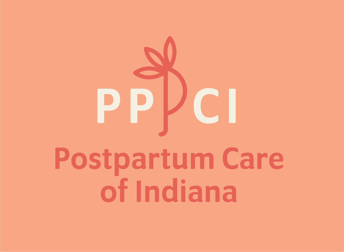 pink postpartum care of indiana logo