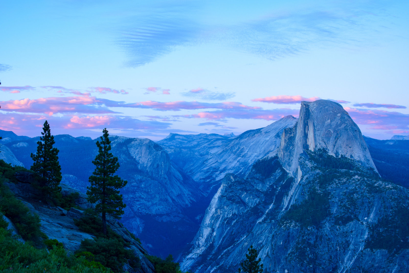 sunset sky Yosemite National Park California