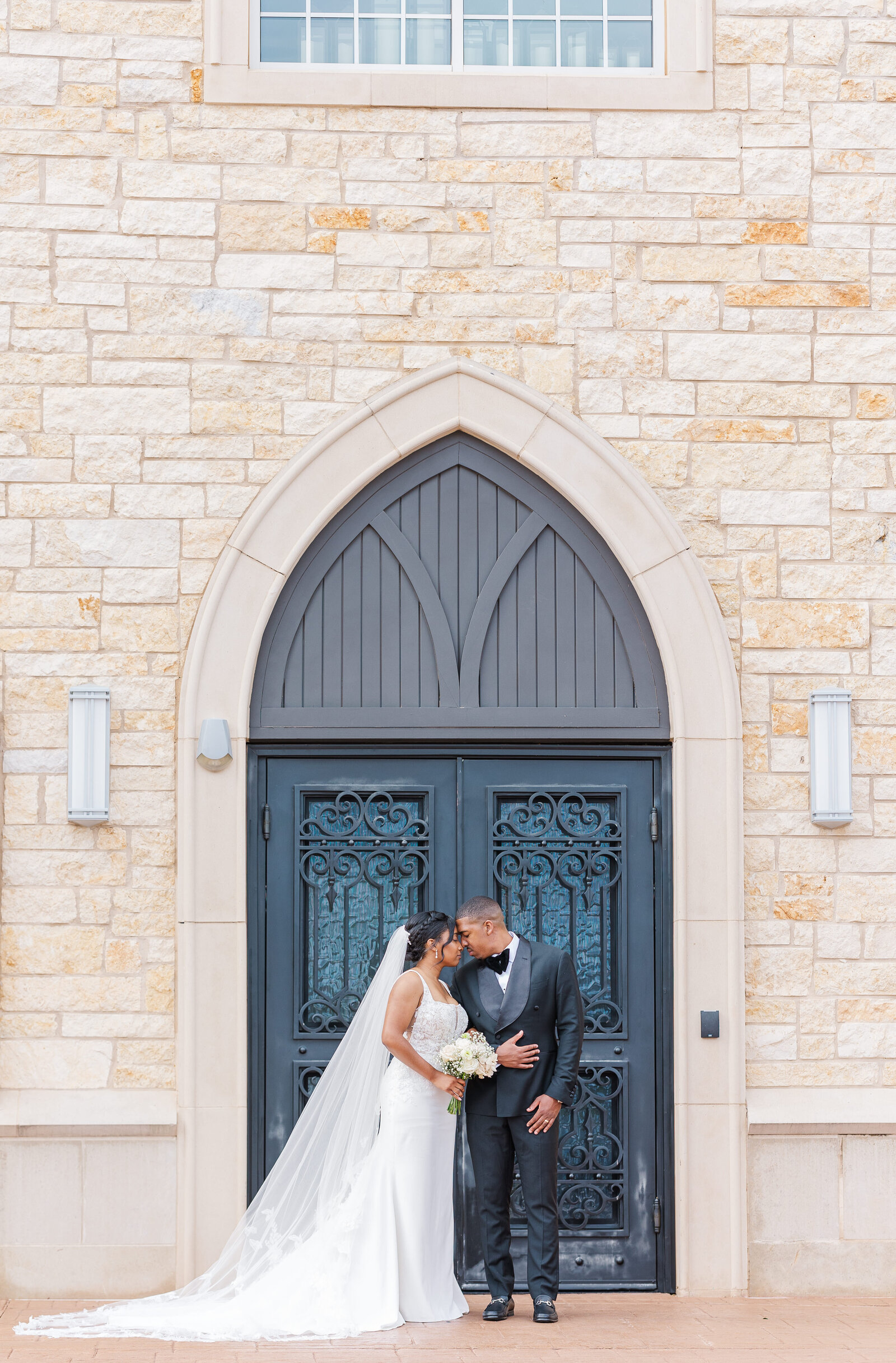 Outdoor wedding couple photography after ceremony
