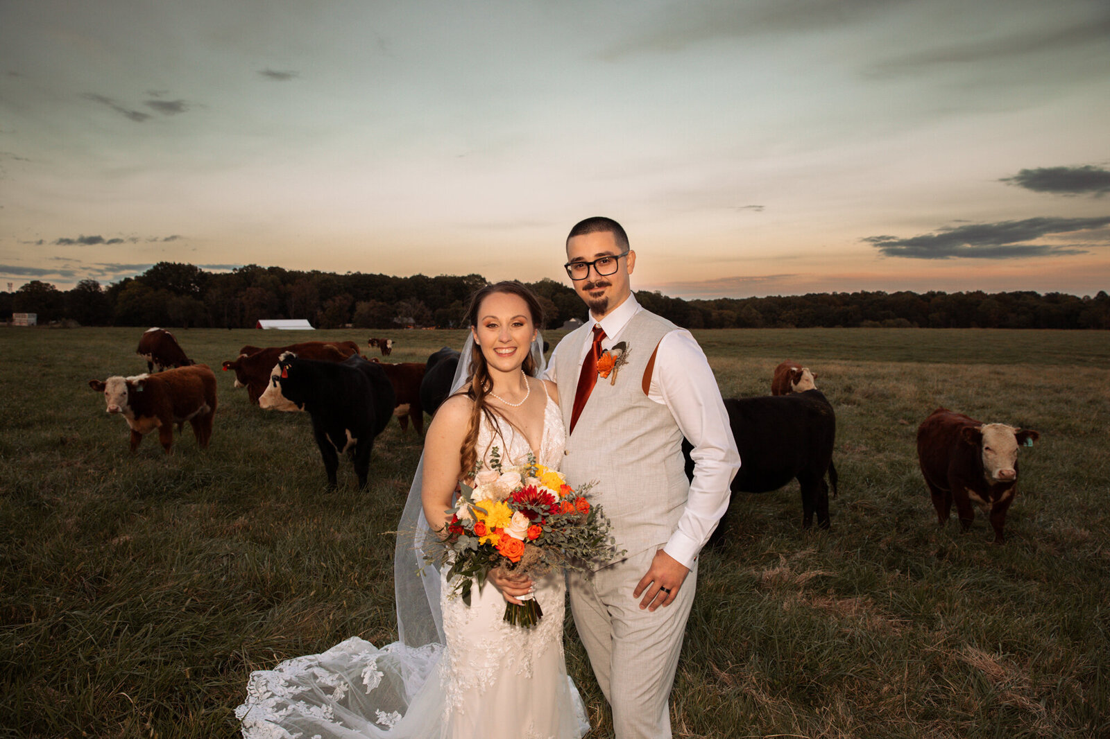 bride and groom portrait