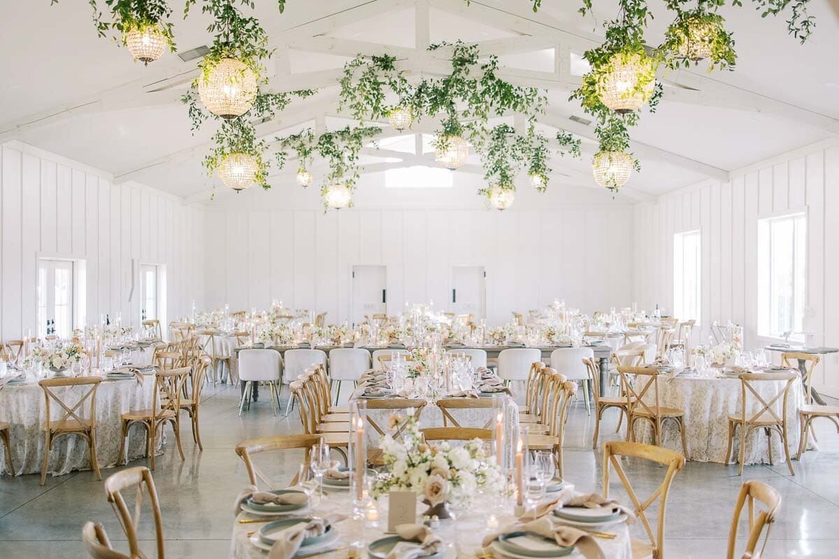 Reception details, all white wedding venue near Columbus Ohio
