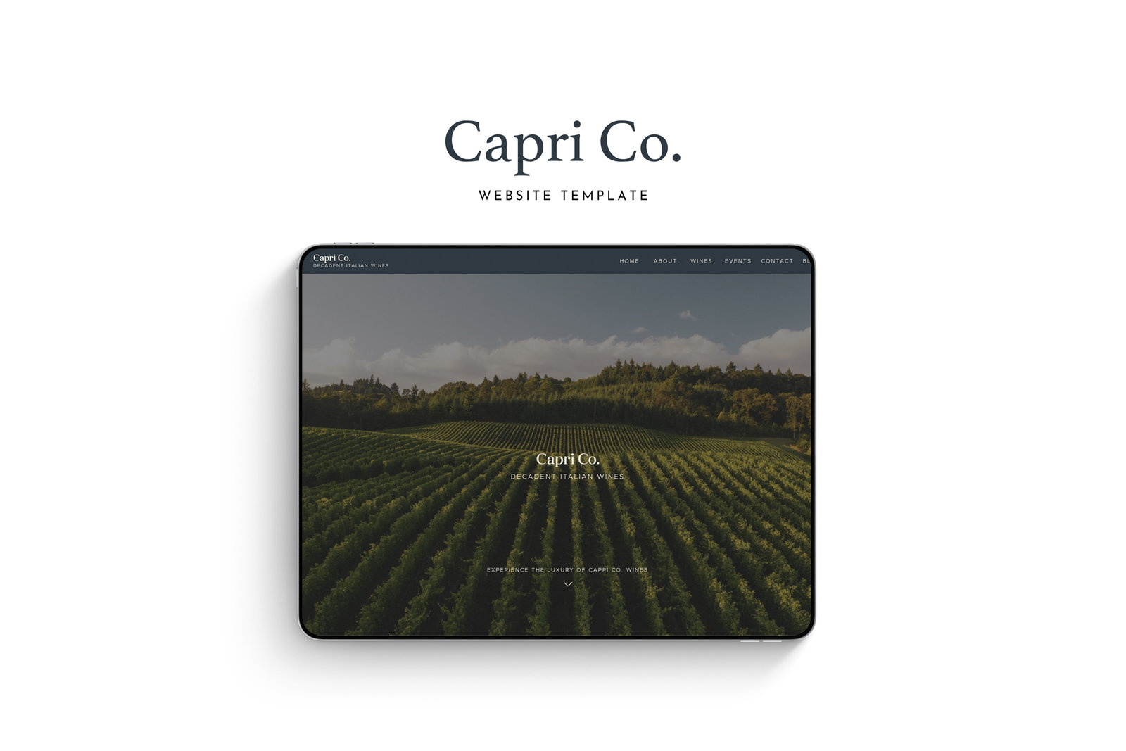 Capri Co. iPad Mockup 2