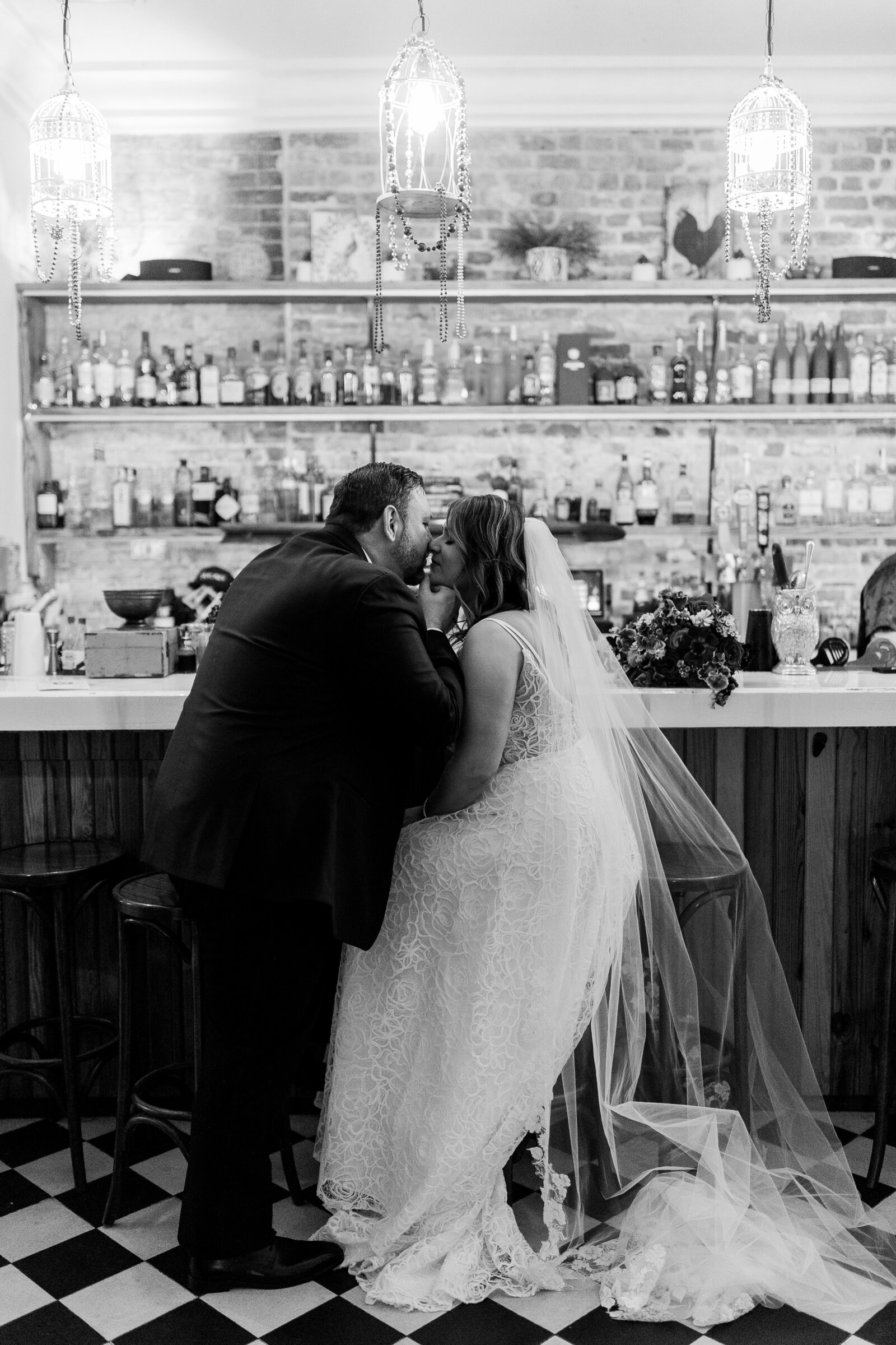 Bride & Groom at Catahoula Hotel New Orleans