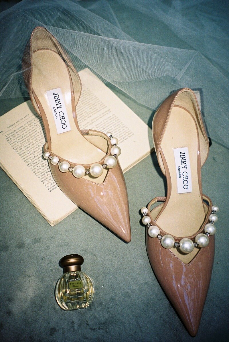 bride's shoes and details taken by fort myers florida wedding photographer
