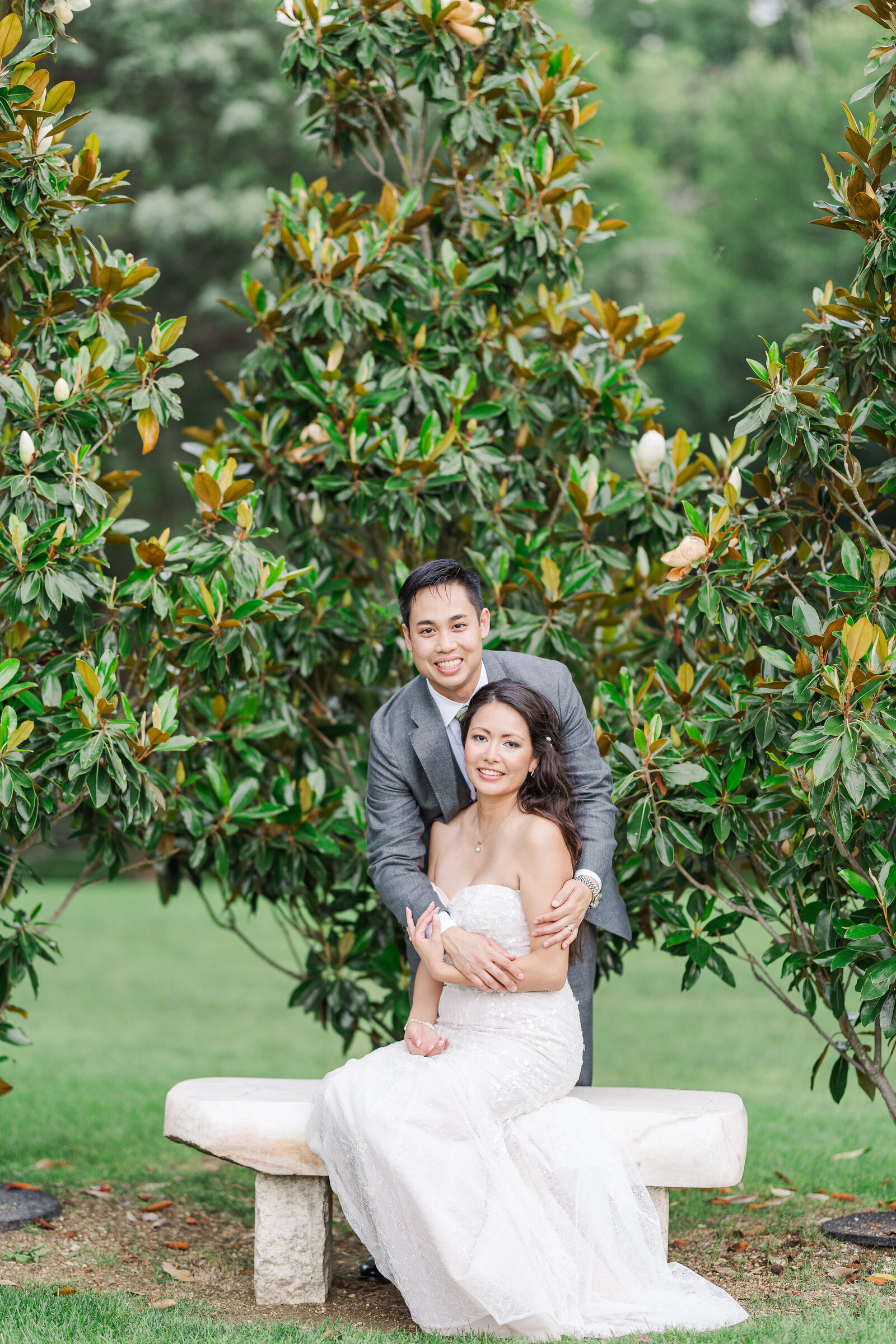 bride and groom outdoor solo photography before wedding reception