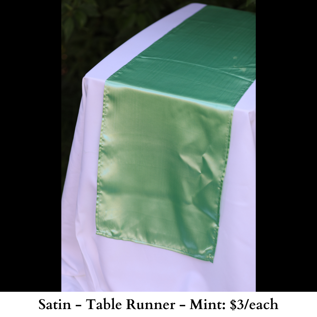 Satin-Table Runner-Mint-179