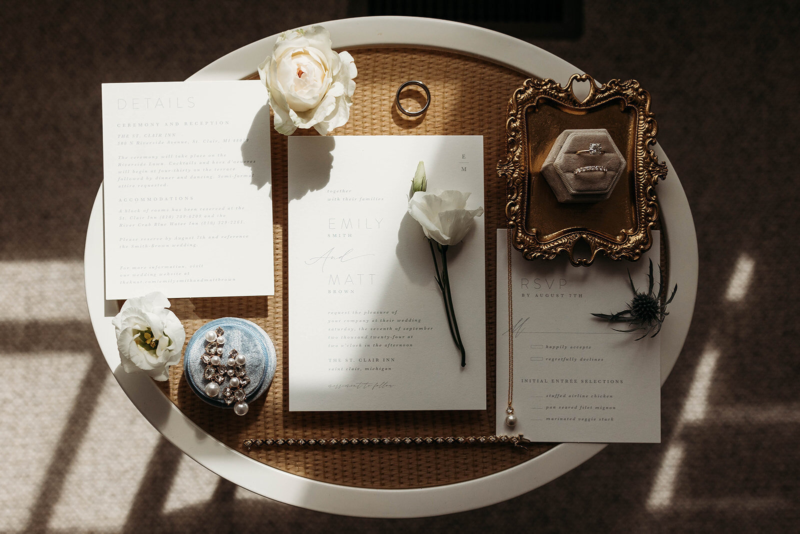 Saint Clair Inn Wedding Details Michigan Photographer K. E. Rogers Photography-18