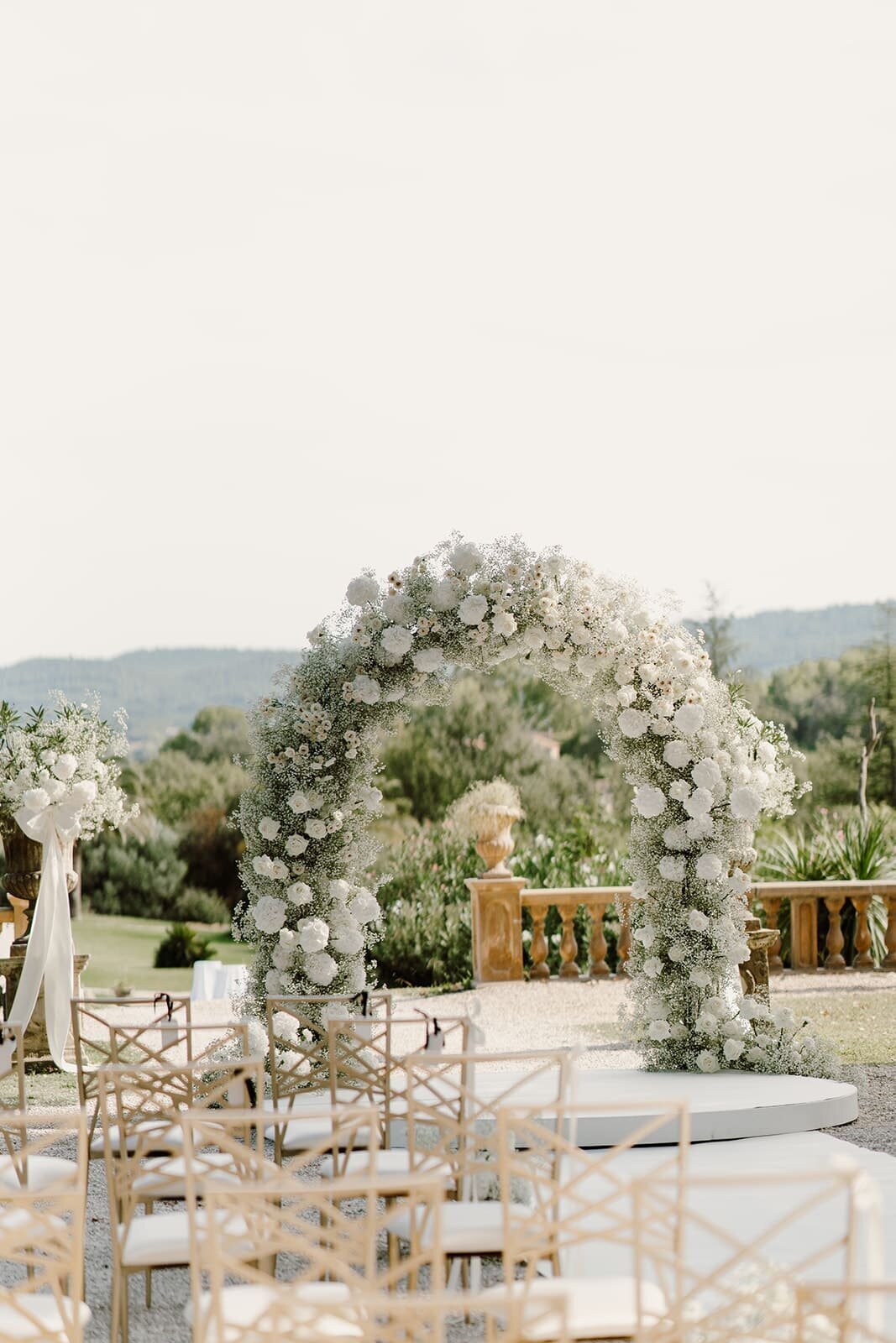 White-and-gold-wedding-ceremony-south-of-france