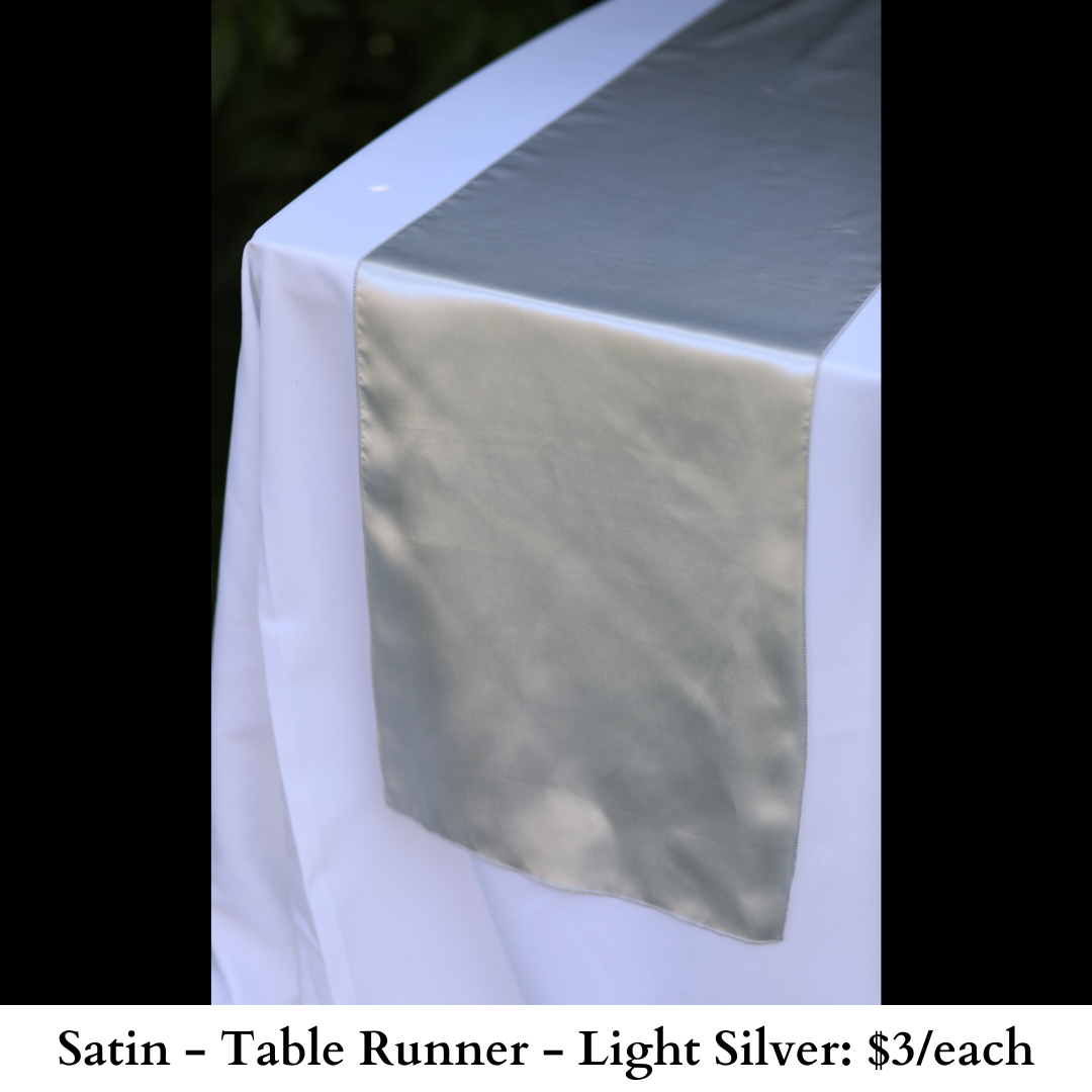 Satin-Table Runner-Light Silver-589