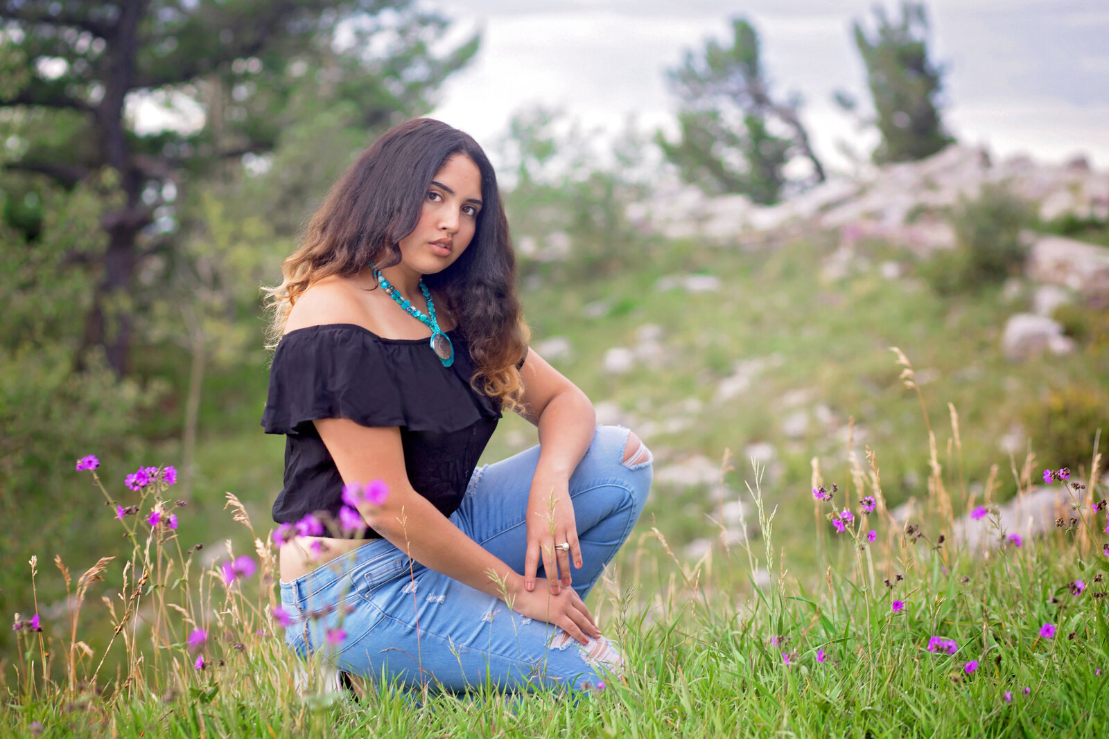 NM-springtime-senior-girl-session-flowers