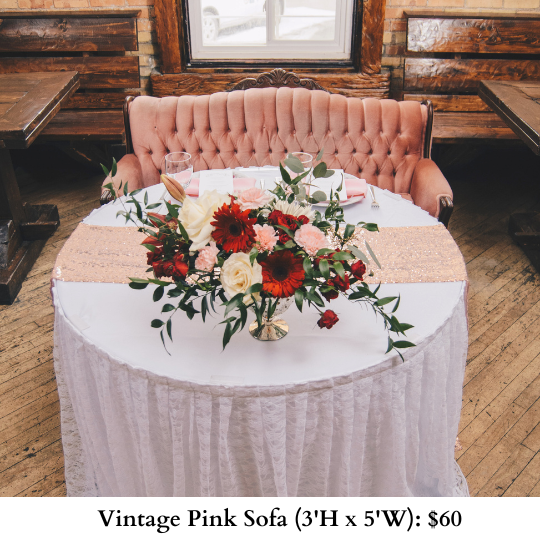 Vintage Pink Sofa-603
