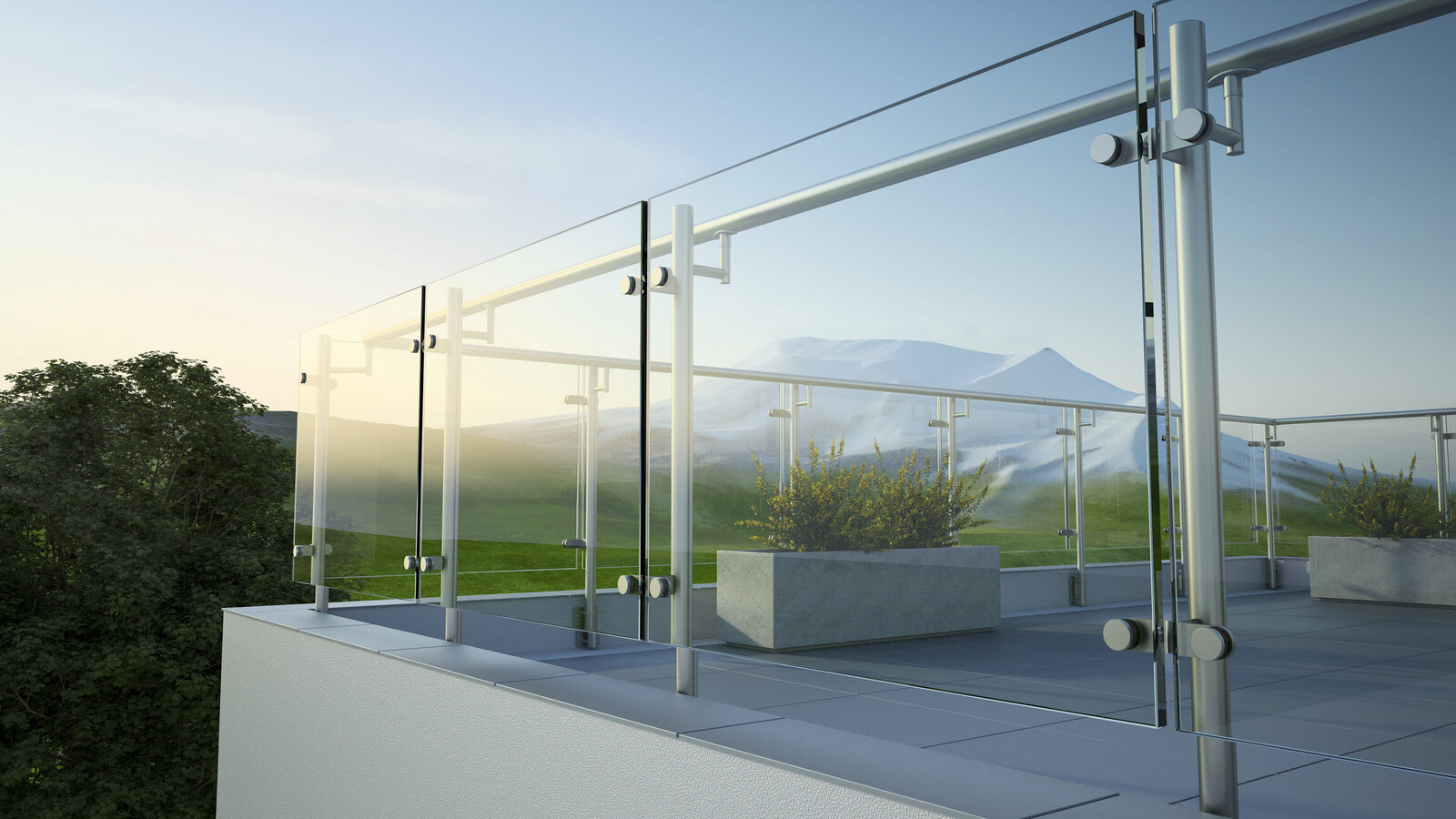 Luxury Frameless Glass Railing