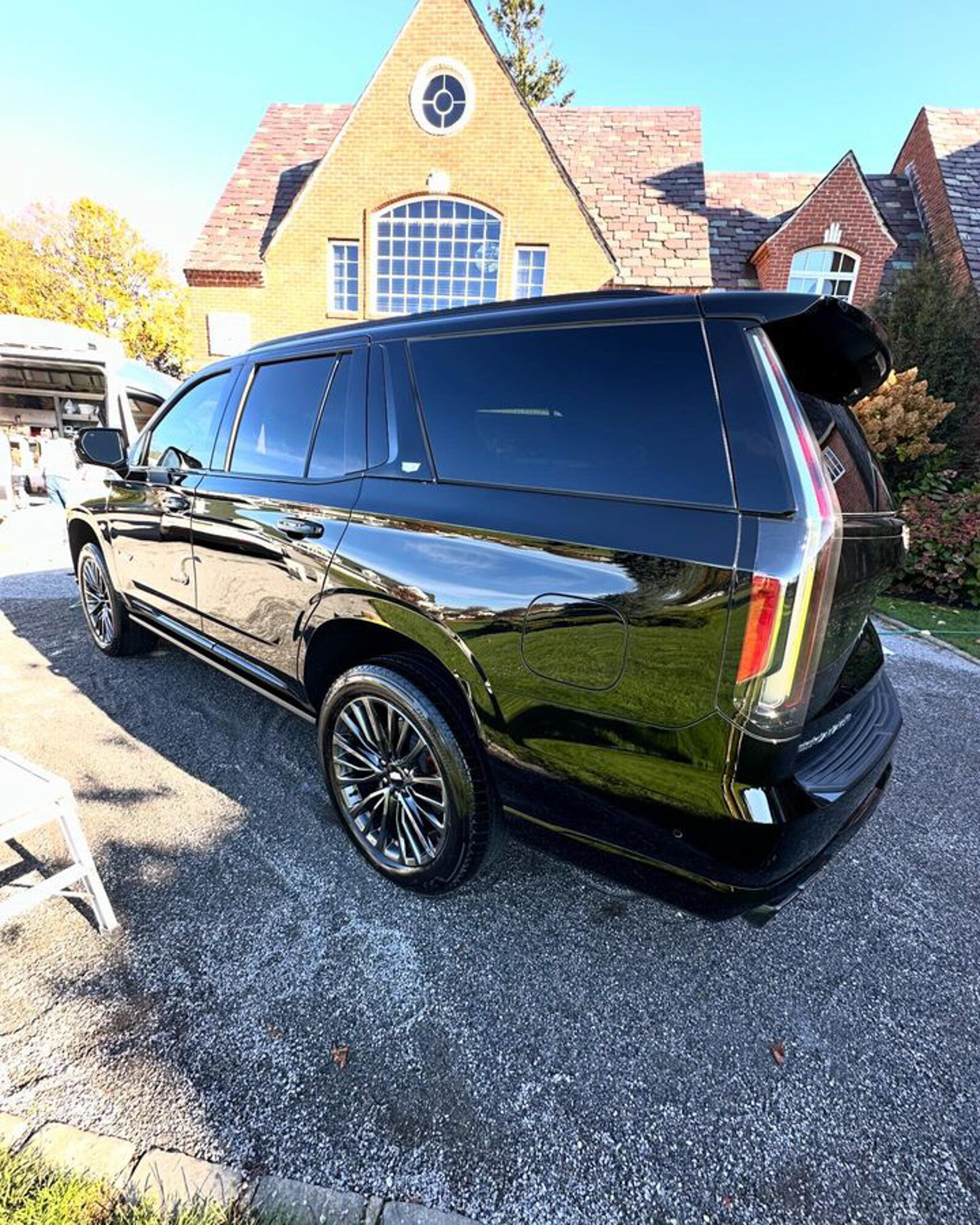 Black SUV after auto detailing service