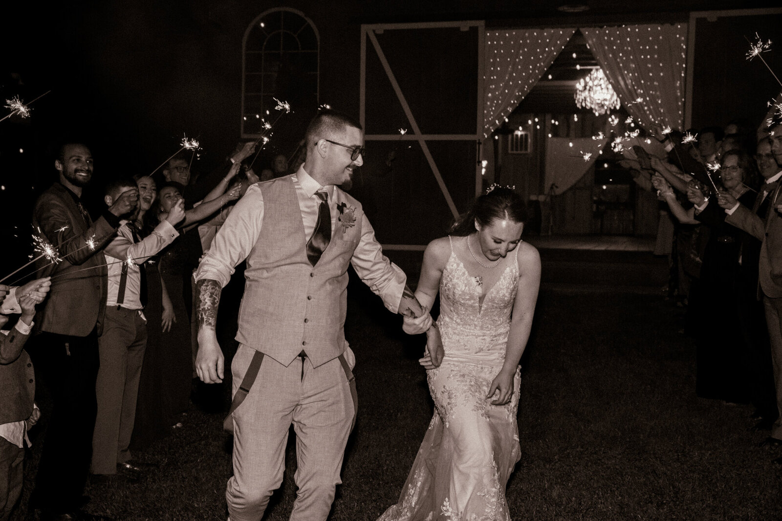 wedding sparkler exit
