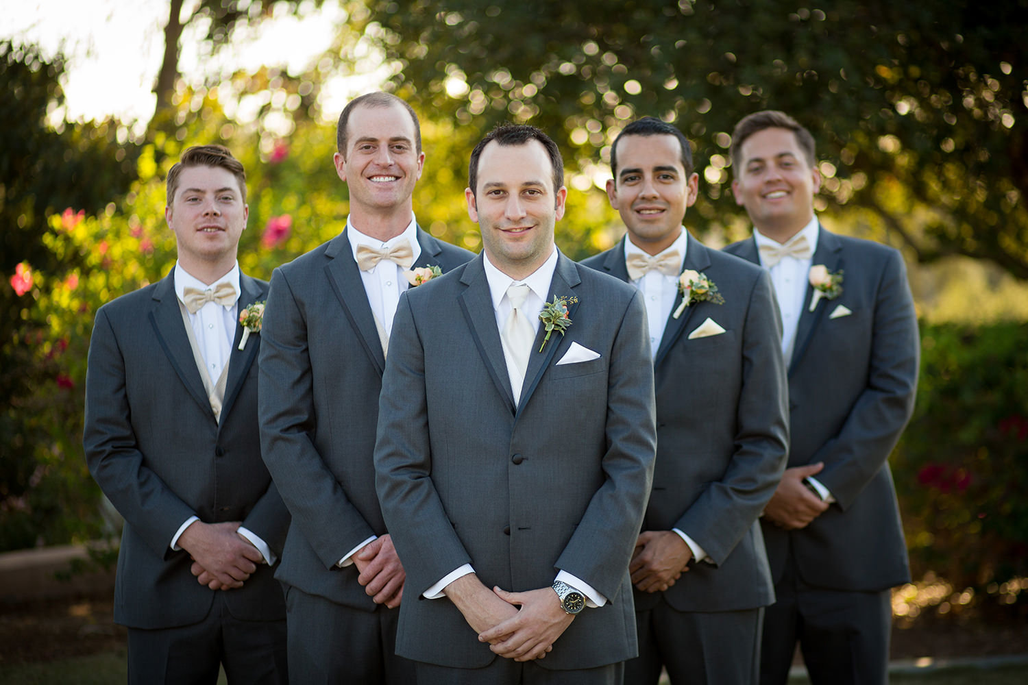 Classy groomsmen portrait at Rancho Valencia Resort | A Boutique Wedding Venue