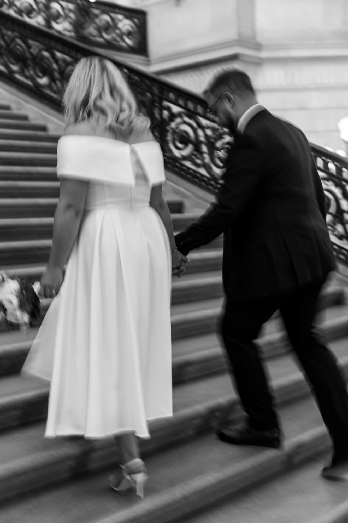 black and white photography on Grand Staircase