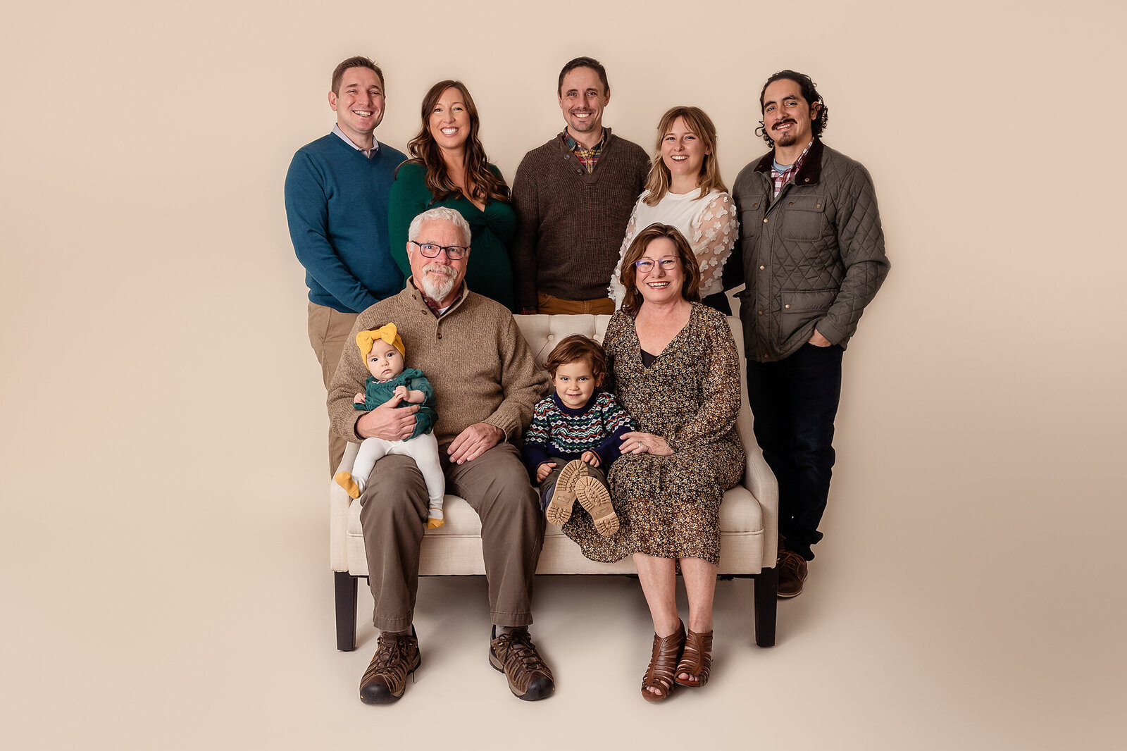 extended family studio photo by Philadelphia Family Photographer