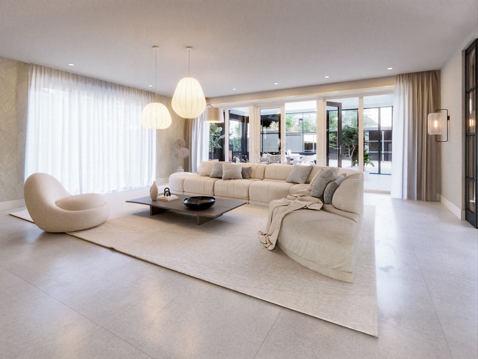BOU Living Interieur 3D Renders Project Castricum Woonkamer
