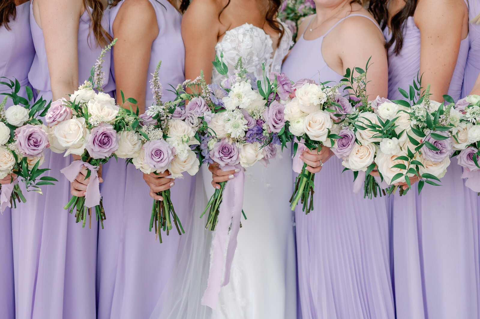Purple bridal bouquets